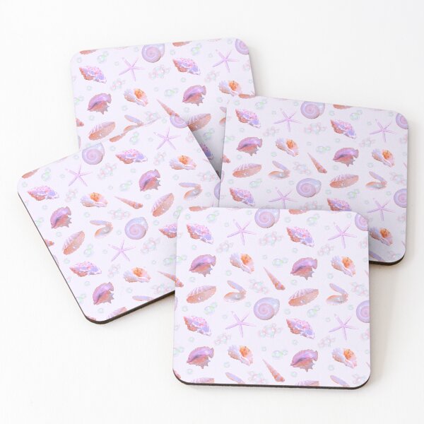 Item preview, Iridescent Pastel Seashell and Pearl Ocean Pattern designed and sold by LoviqueLab.