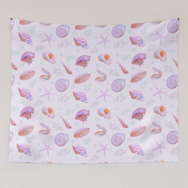 Item preview, Iridescent Pastel Seashell and Pearl Ocean Pattern designed and sold by LoviqueLab.