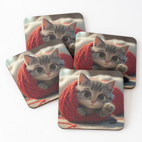 Item preview, Cute Kitten trapped in Yarn designed and sold by The Funky Sprunki.