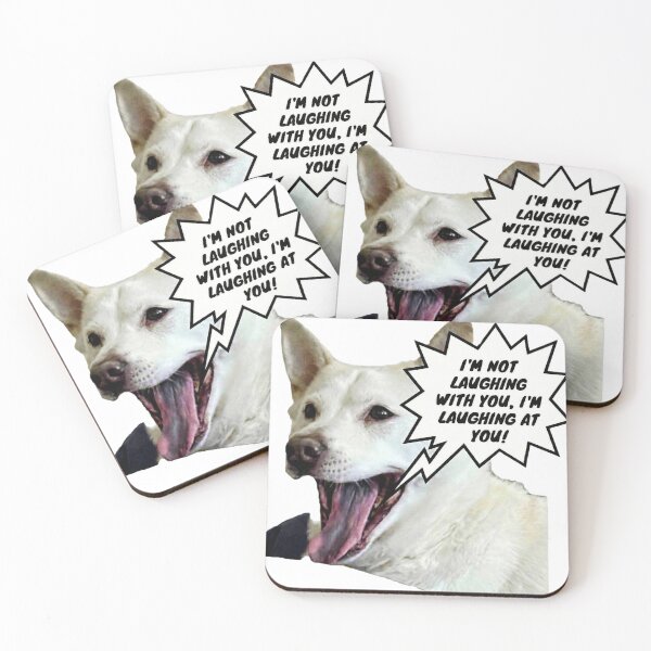 Item preview, "I'm Not Laughing With You" - Funny Sassy White Dog Meme designed and sold by A Place to Smile Arts.