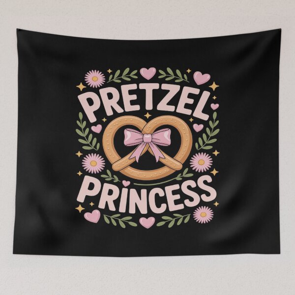 Item preview, Pretzel Princess Flower Heart Pretzel Lover designed and sold by velltoons.