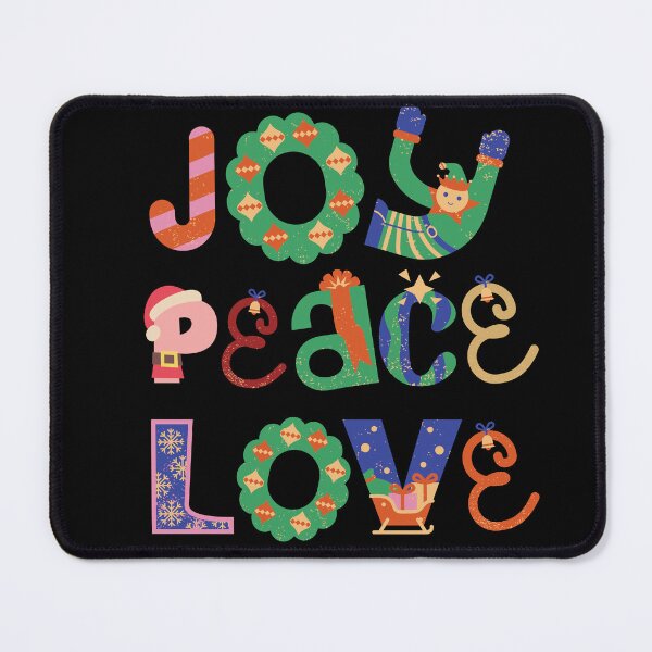 Item preview, Joy Peace Love - Retro Christmas Typography Art designed and sold by ConfuseLab Alt.
