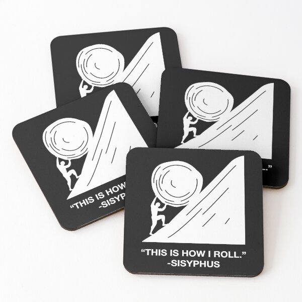 Item preview, Funny Nerdy This is How I Roll Myth of Sisyphus English Teacher White Text designed and sold by MathWare MathClips.