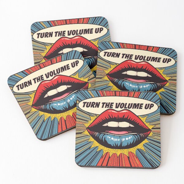 Item preview, Turn The Volume Up Retro Comic Lips Design designed and sold by Trueways.