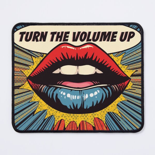Item preview, Turn The Volume Up Retro Comic Lips Design designed and sold by Trueways.
