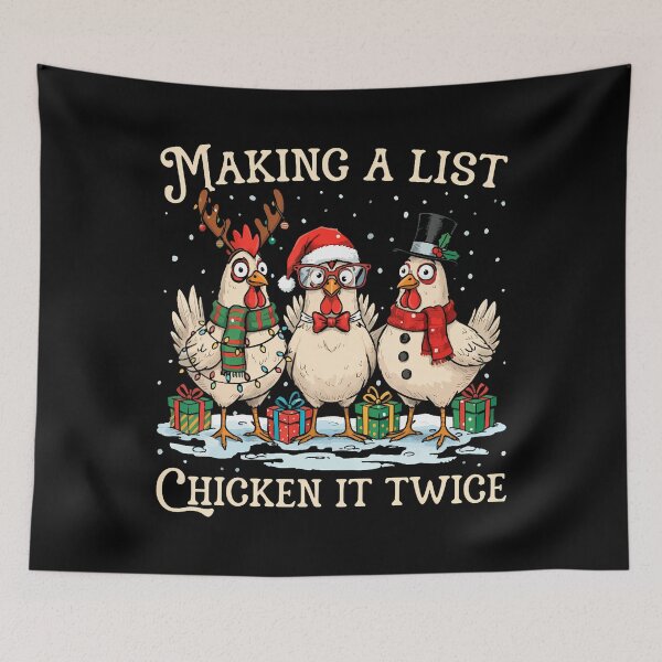 Item preview, Making A List Chicken It Twice Christmas Farm Animal designed and sold by MargieLauren.