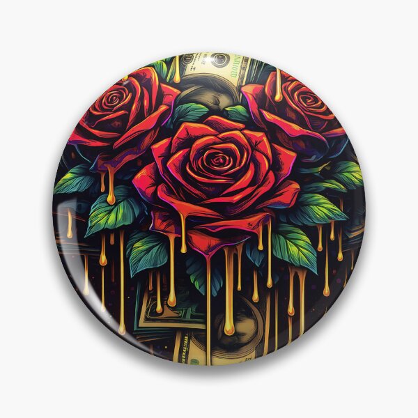 Item preview, Trap Roses & Money Halo – Urban Streetwear Gold Drip Design designed and sold by GCR1.