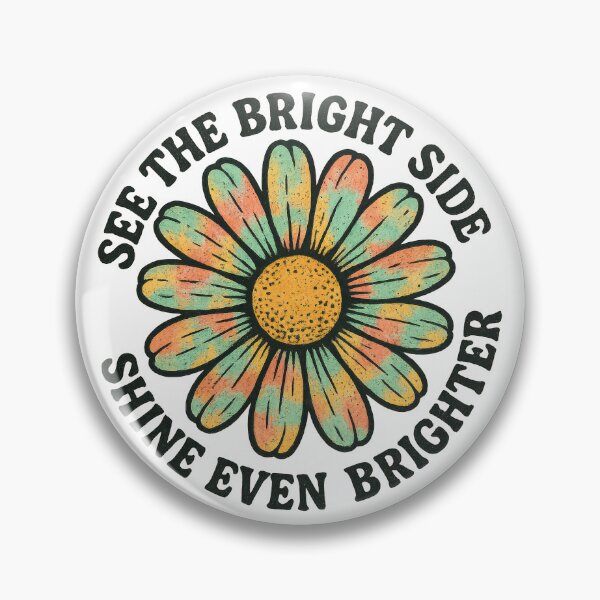 Item preview, See the Bright Side Shine Even Brighter | Retro Positive Daisy Quote designed and sold by inkoutninja.
