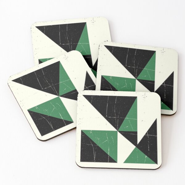Item preview, part abstract distressed green geometric design designed and sold by SmashingDeals.