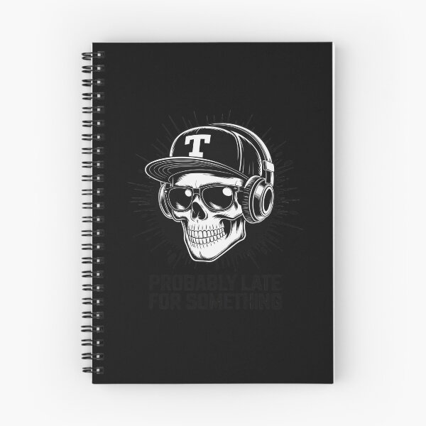 Item preview, Probably Late for Something Skull DJ -Funny Music Lover designed and sold by velltoons.