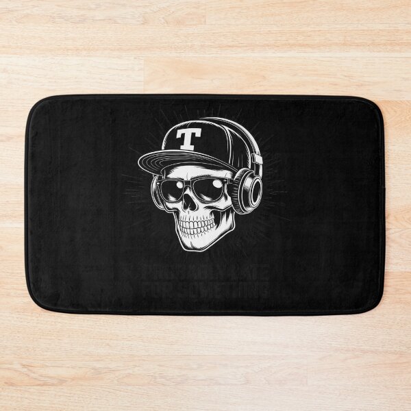 Item preview, Probably Late for Something Skull DJ -Funny Music Lover designed and sold by velltoons.