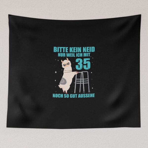 Item preview, 35.-Geburtstag-Geschenk-Lama-Alpaka-Bitte-Kein-Neid-35-Jahre designed and sold by StephanieStrack.