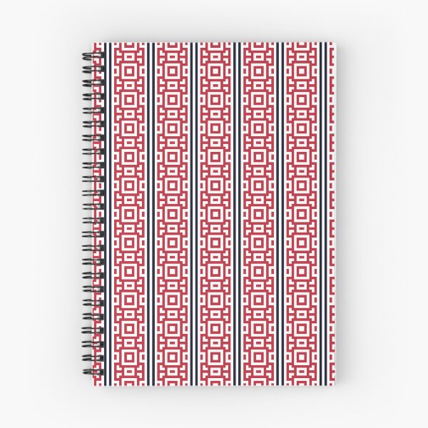 Item preview, Geometric Red and Navy Vertical Stripe Pattern designed and sold by FLATVAC STICKER.