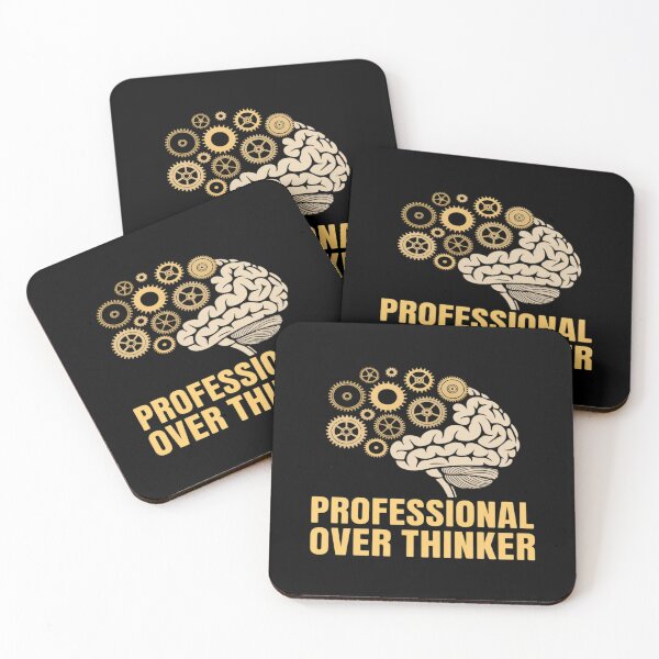 Item preview, Professional Overthinker Funny Brain and Gears designed and sold by velltoons.