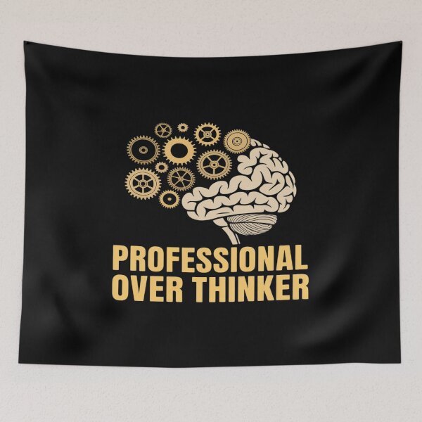 Item preview, Professional Overthinker Funny Brain and Gears designed and sold by velltoons.