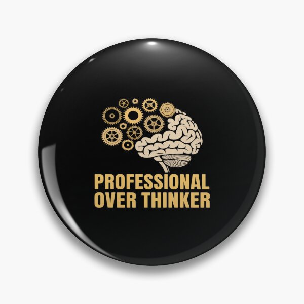 Item preview, Professional Overthinker Funny Brain and Gears designed and sold by velltoons.