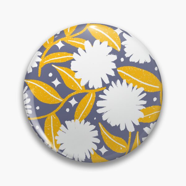 Item preview, Winter daisies pattern - gray and yellow designed and sold by Home Cyn Home.