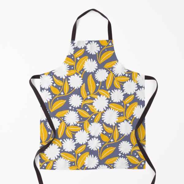 Item preview, Winter daisies pattern - gray and yellow designed and sold by Home Cyn Home.