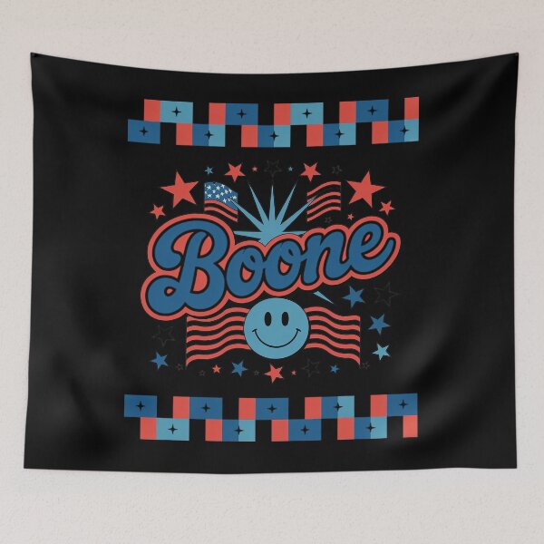 Item preview, Boone Checkered Personalized Name US Flag Retro designed and sold by RayArmstrong.