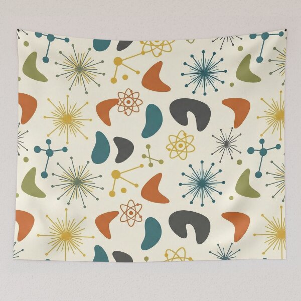 Item preview, Mid-Century Modern Atomic Age Seamless Pattern | Retro 50s Geometric Starburst designed and sold by StickyGuys.
