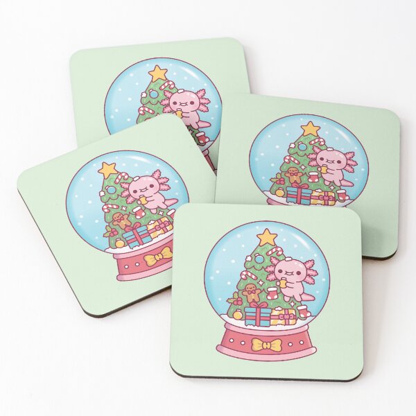 Item preview, Cute Axolotl And Christmas Tree Snow Globe Funny designed and sold by rustydoodle.
