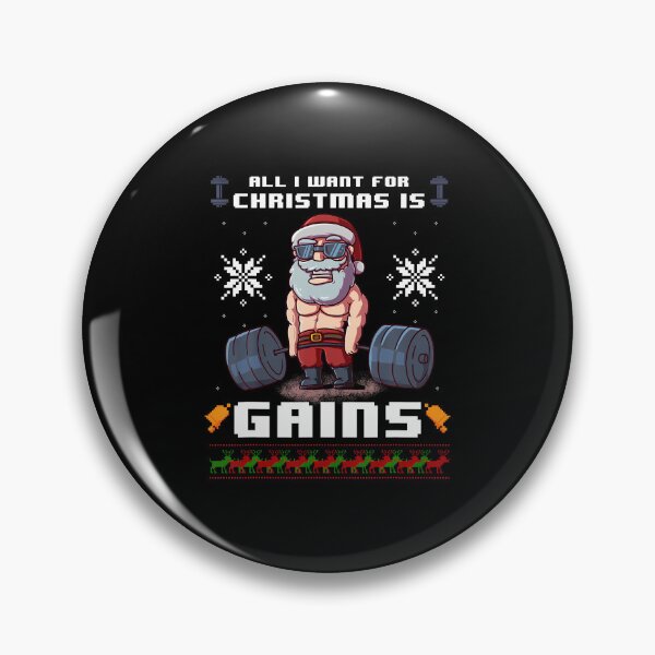 Item preview, All I Want For Christmas Is Gains Santa Claus Gym Workout designed and sold by MarionCharleen.