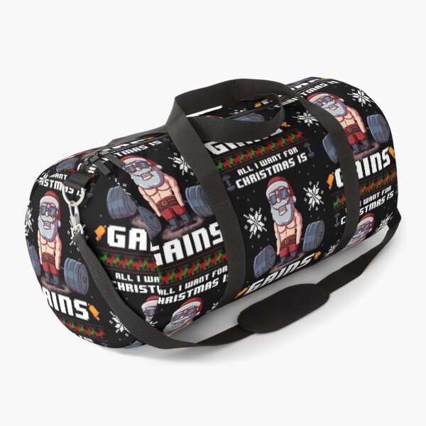 Item preview, All I Want For Christmas Is Gains Santa Claus Gym Workout designed and sold by MarionCharleen.