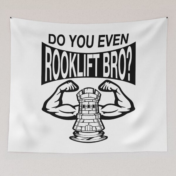 Item preview, Funny Nerdy Do You Even Rooklift Bro Chess Player Black Text designed and sold by MathWare MathClips.