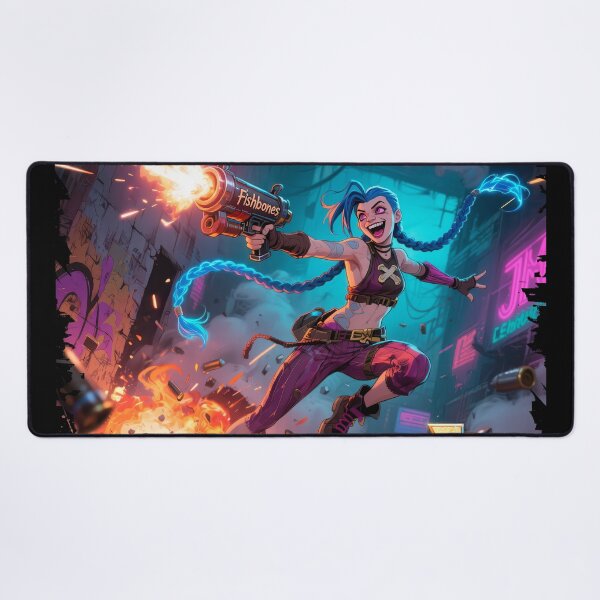 Item preview, Jinx - fishbones - Lol designed and sold by SubliHardDraws.