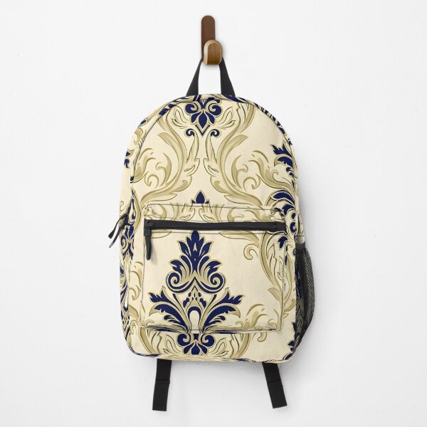 Item preview, Gold & Navy Damask Elegance designed and sold by Kaleidoscope Print.