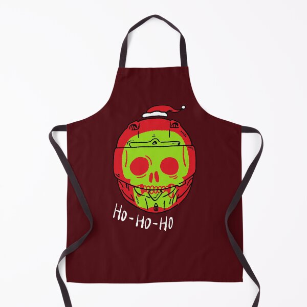 Item preview, Full-Face Helmet Skull Christmas design- Futuristic Cyber Biker Gear designed and sold by RNASstuff.