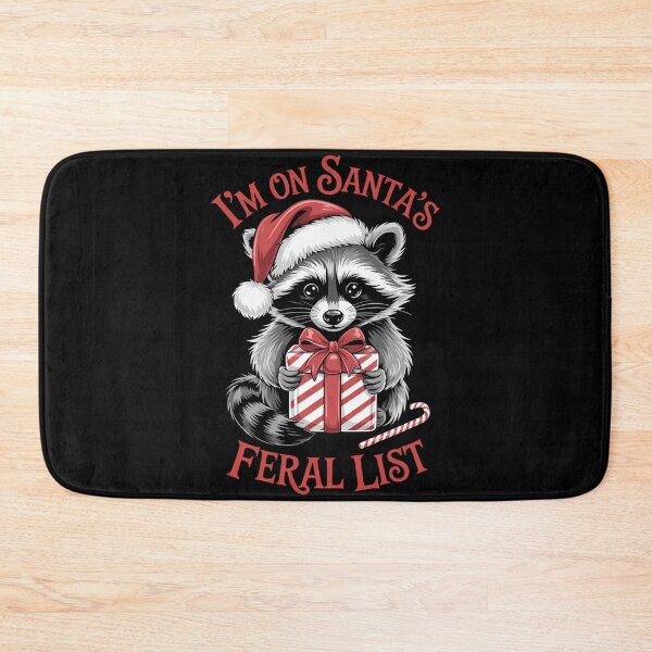 Item preview, Christmas Racoon Feral Santa Funny Meme designed and sold by LittleBO5.