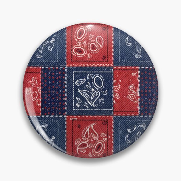 Item preview, Denim Bandana Patchwork designed and sold by Kaleidoscope Print.