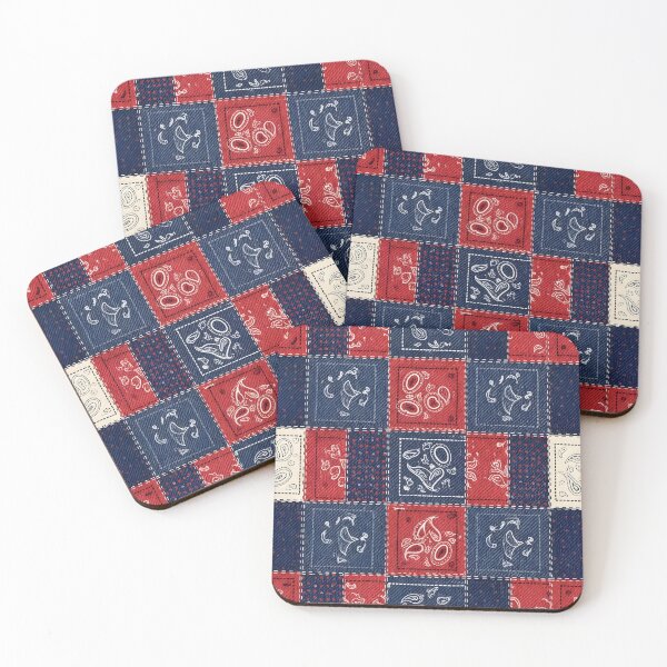 Item preview, Denim Bandana Patchwork designed and sold by Kaleidoscope Print.