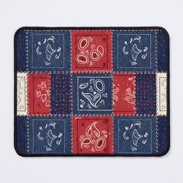Item preview, Denim Bandana Patchwork designed and sold by Kaleidoscope Print.