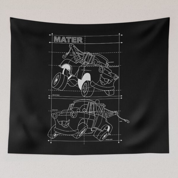 Item preview, Disney Pixar Cars 2 Secret Agent Mater Schematics Poster designed and sold by Haleigh Julius.