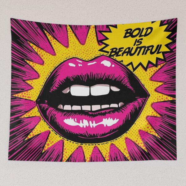 Item preview, Bold Is Beautiful Retro Pop Art Pink Lips designed and sold by Trueways.
