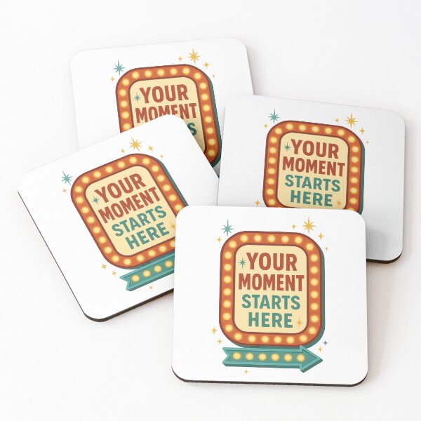 Item preview, Your Moment Starts Here | Retro Marquee Motivational Sign Design designed and sold by inkoutninja.