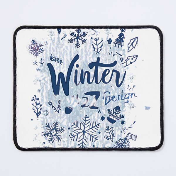 Item preview, Hello Winter | Cozy Blue Knitted Sweater Pattern & Doodles designed and sold by GreyChocolate.