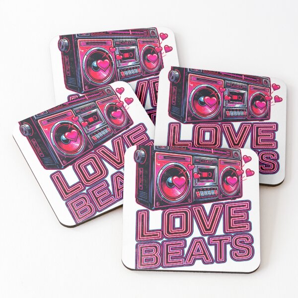 Item preview, Love Beats Retro Boombox T-Shirt designed and sold by Quillway.