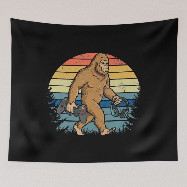 Item preview, Bigfoot Sasquatch Gamer Retro Gaming Men Boys Kids Teens designed and sold by KristinCleo.