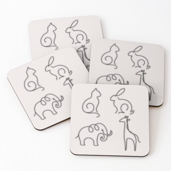 Item preview, Minimal One-Line Animals – Elegant Continuous Line Art Illustration designed and sold by konthai.familyart.