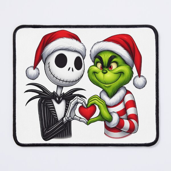 Item preview, Grinch and Jack Give Heart Hand Funny Christmas and Valentine Gifts designed and sold by Har-vee.