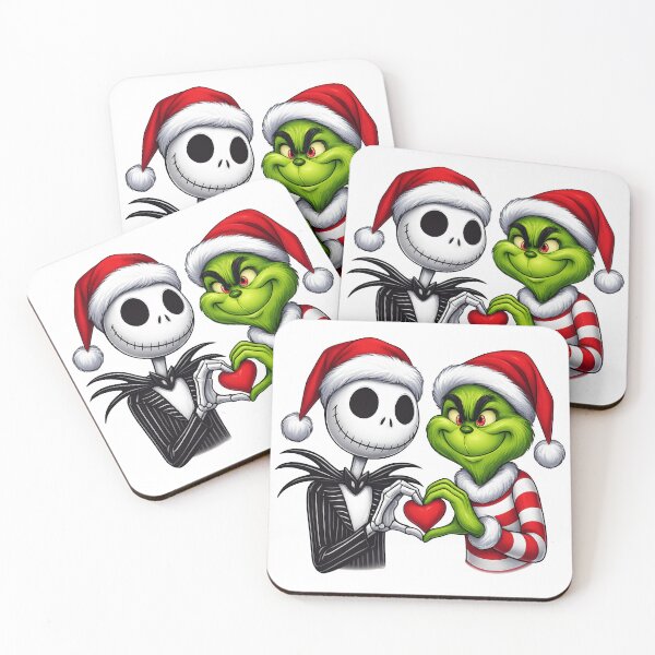 Item preview, Grinch and Jack Give Heart Hand Funny Christmas and Valentine Gifts designed and sold by Har-vee.