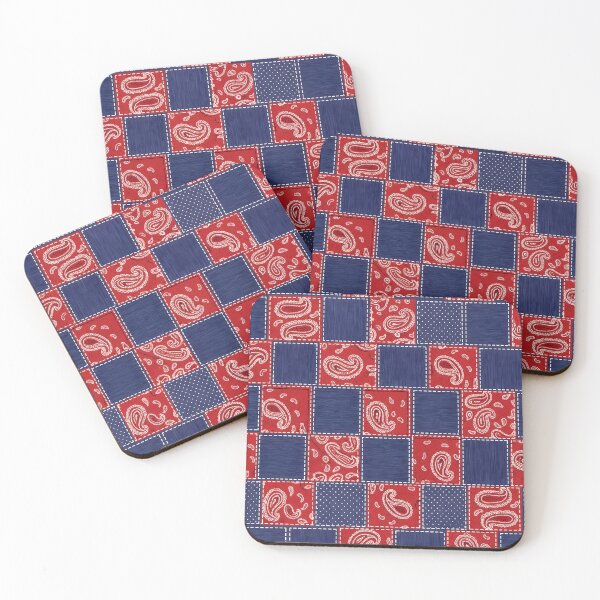 Item preview, Bandana Patch Grid designed and sold by Kaleidoscope Print.