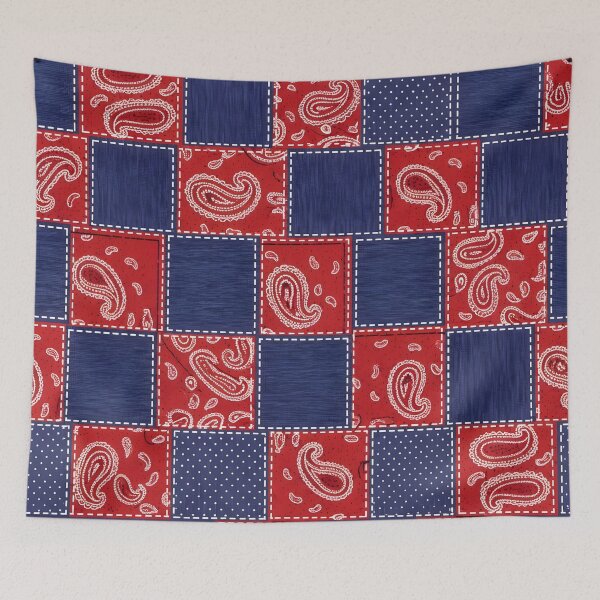 Item preview, Bandana Patch Grid designed and sold by Kaleidoscope Print.