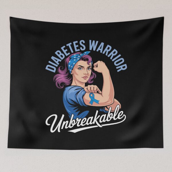 Item preview, Diabetes Warrior! Diabetes Awareness designs For Women designed and sold by khorbiasieno.