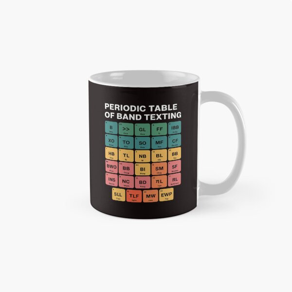 Item preview, Marching Band Periodic Table of Band Texting Elements designed and sold by RopboxRone.