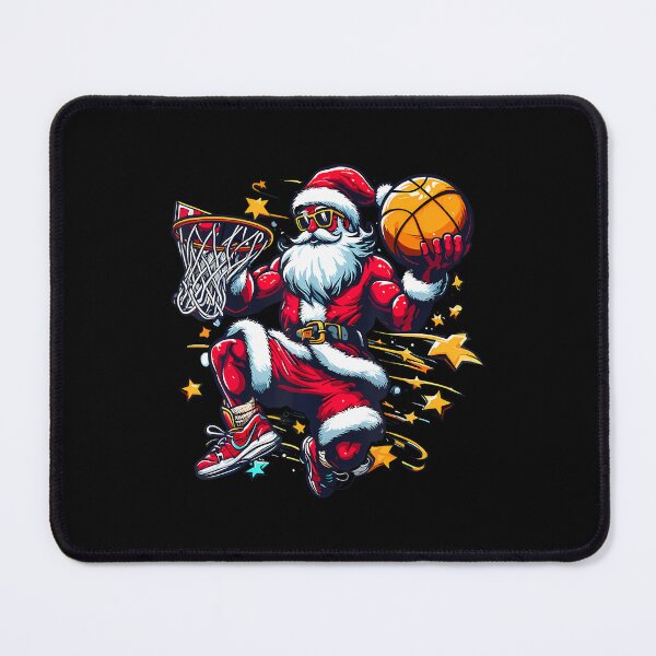 Item preview, Christmas Santa Dunking A Basketball Boys Kids Men Player designed and sold by ClaraTeresa1.