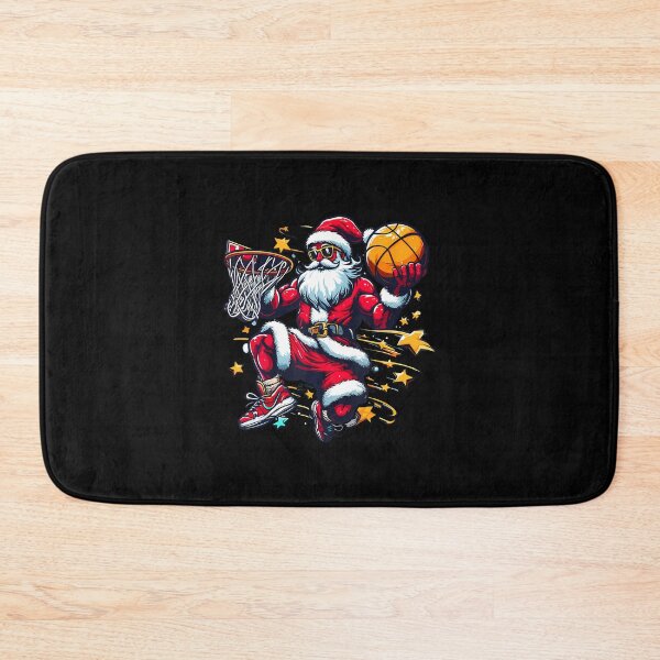 Item preview, Christmas Santa Dunking A Basketball Boys Kids Men Player designed and sold by ClaraTeresa1.